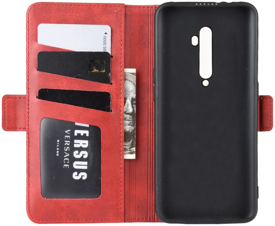 Oppo Reno 2 Stand Portemonnee Hoesje Rood afbeelding 2