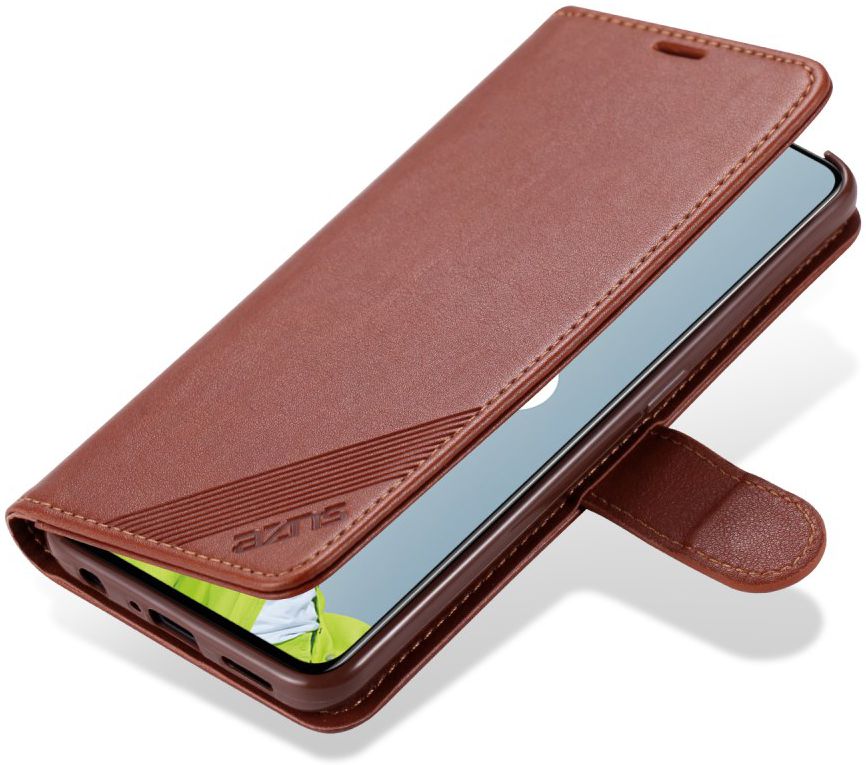 AZNS Oppo Reno 2 Portemonnee Stand Hoesje Coffee afbeelding 1