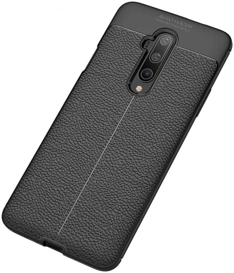 OnePlus 7T Pro Litchi Leren Textuur TPU Hoesje Zwart afbeelding 8