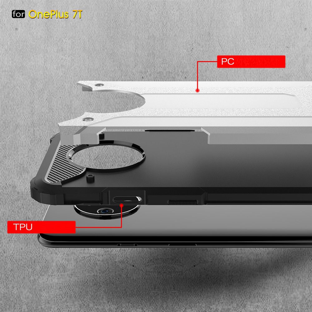 OnePlus 7T Hybride Hoesje Roze afbeelding 4