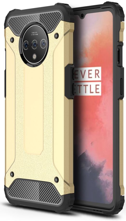 OnePlus 7T Hybride Hoesje Goud afbeelding 1