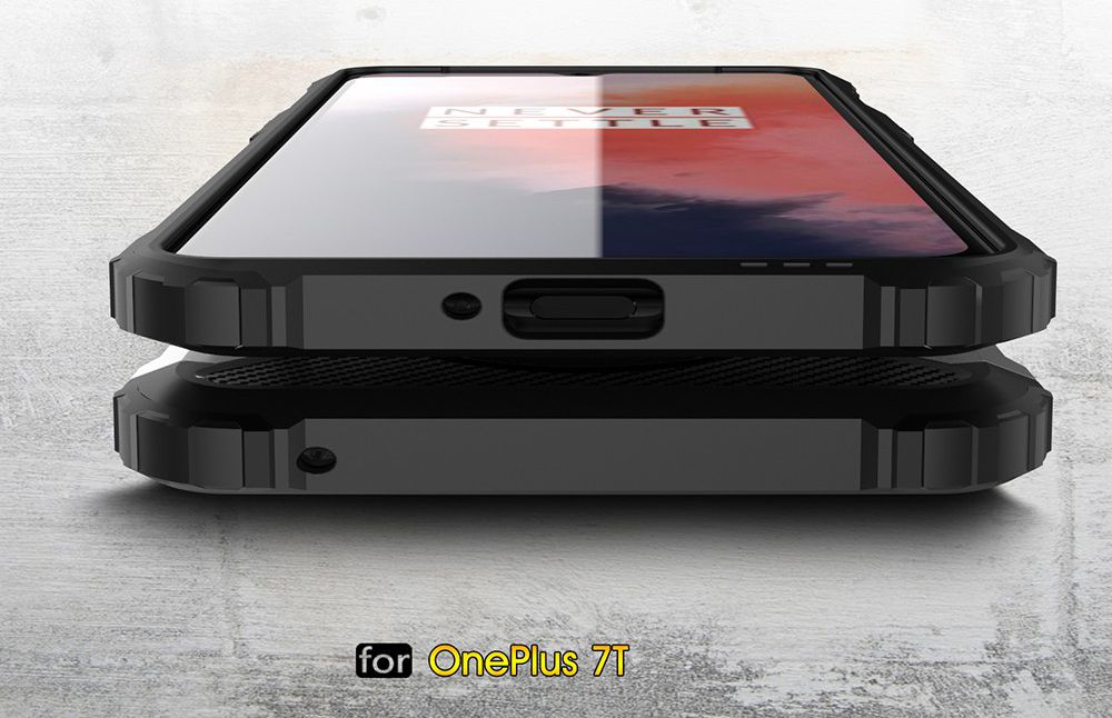 OnePlus 7T Hybride Hoesje Donker Blauw afbeelding 6