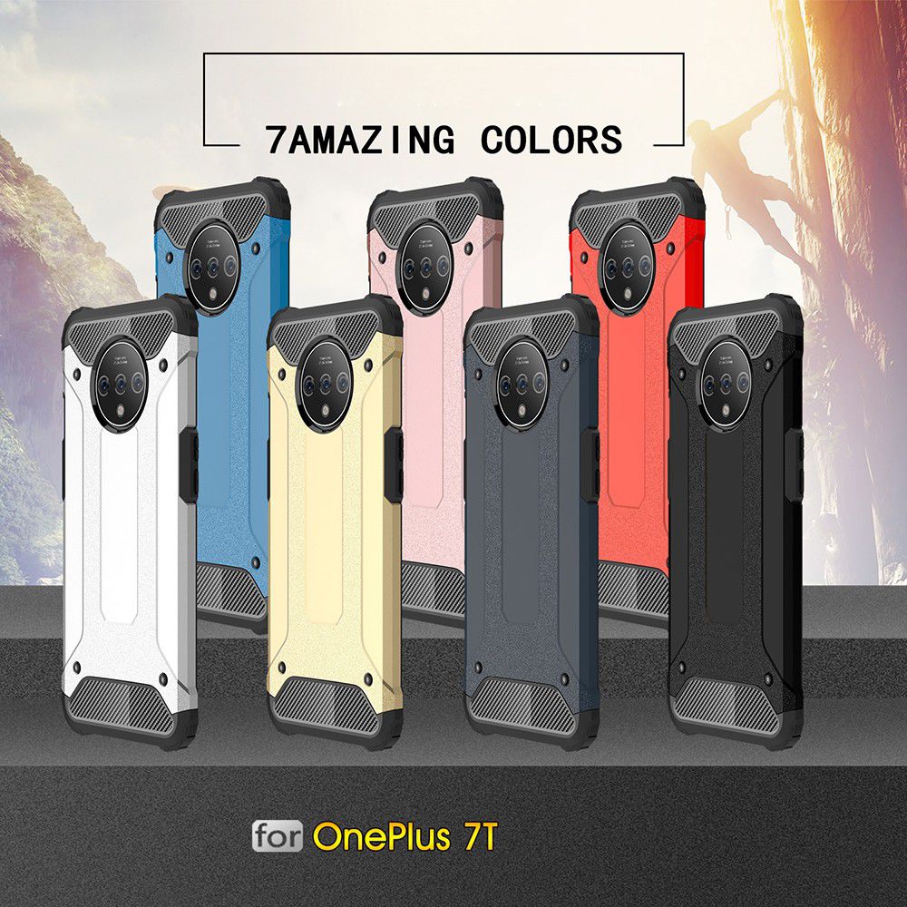 OnePlus 7T Hybride Hoesje Donker Blauw afbeelding 8