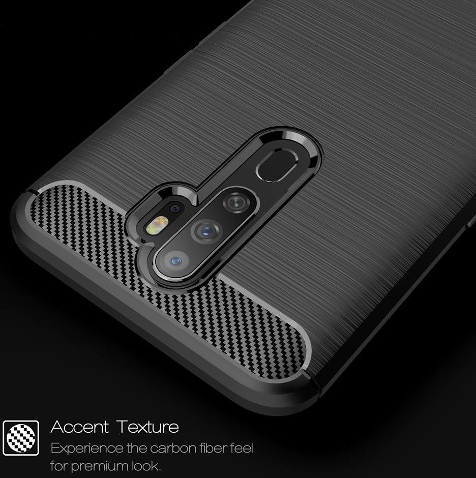 Oppo A5 / A9 (2020) Geborsteld TPU Hoesje Zwart afbeelding 7