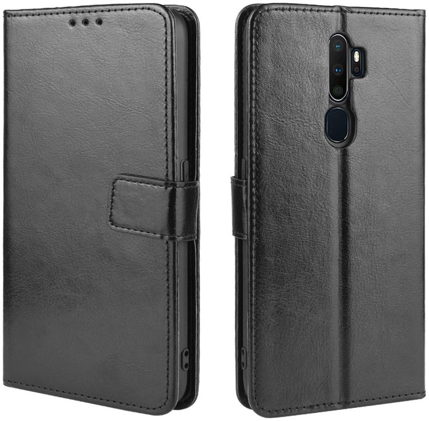 Oppo A5 / A9 (2020) Hoesje Portemonnee Kunstleer Zwart afbeelding 5