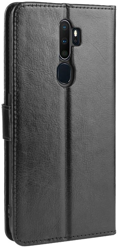 Oppo A5 / A9 (2020) Hoesje Portemonnee Kunstleer Zwart afbeelding 4