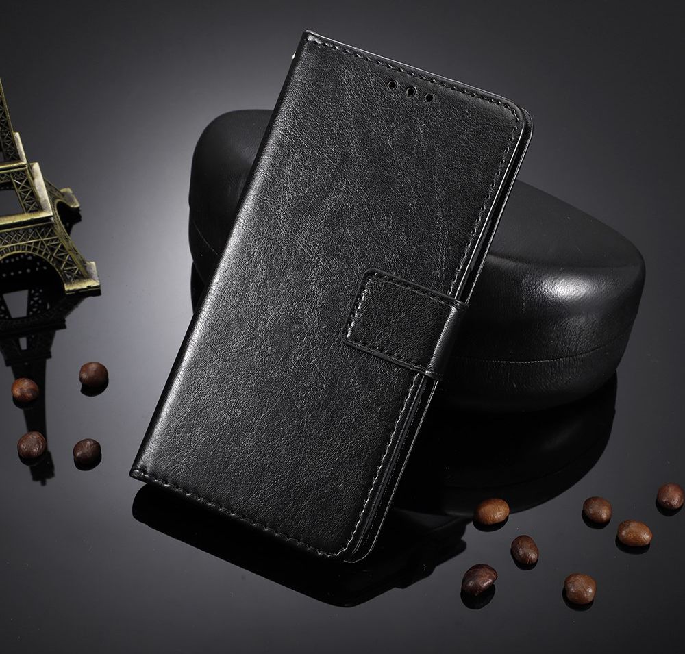 Oppo A5 / A9 (2020) Hoesje Portemonnee Kunstleer Zwart afbeelding 8