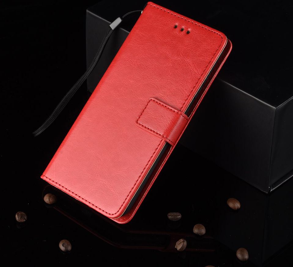Oppo A5 / A9 (2020) Crazy Horse Portemonnee Hoesje Rood afbeelding 9