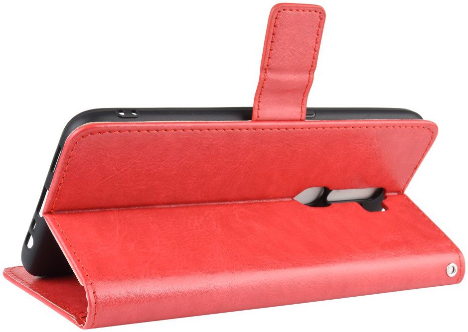 Oppo A5 / A9 (2020) Crazy Horse Portemonnee Hoesje Rood afbeelding 5