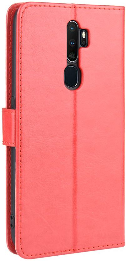 Oppo A5 / A9 (2020) Crazy Horse Portemonnee Hoesje Rood afbeelding 8
