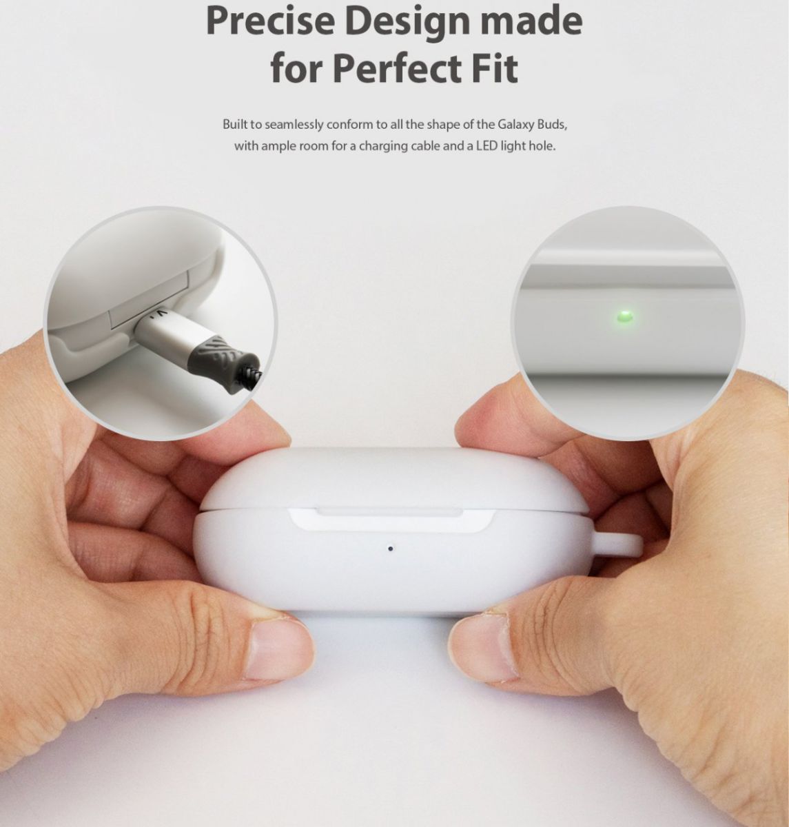 Ringke Samsung Galaxy Buds Stevig TPU Hoesje Wit afbeelding 4