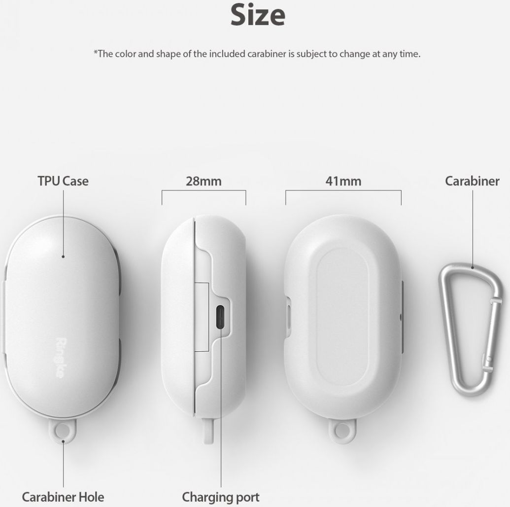 Ringke Samsung Galaxy Buds Stevig TPU Hoesje Wit afbeelding 5