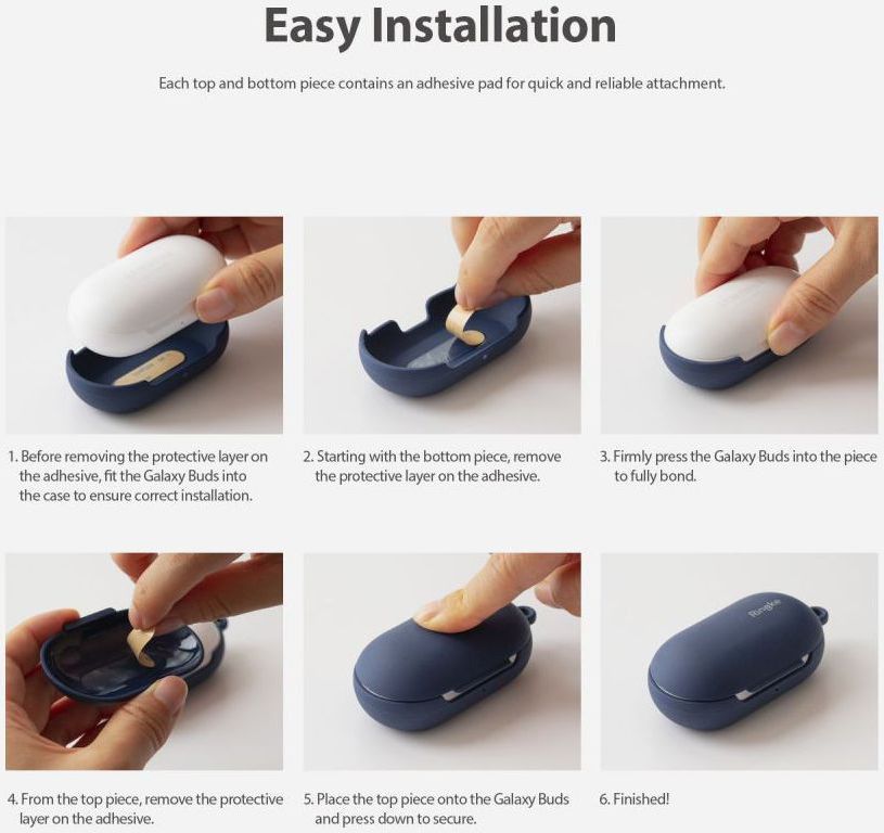 Ringke Samsung Galaxy Buds Stevig TPU Hoesje Wit afbeelding 7