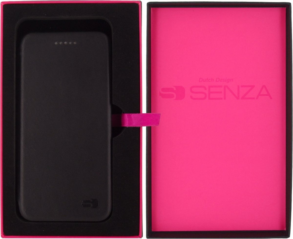 Senza Pure Apple iPhone SE (2020) Hoesje Dun Leren Wallet Case Zwart afbeelding 7