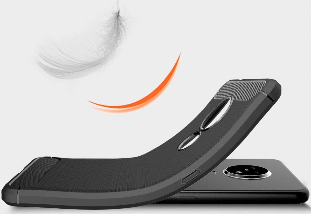 Nokia 6.2 / 7.2 Geborsteld TPU Hoesje Zwart afbeelding 2