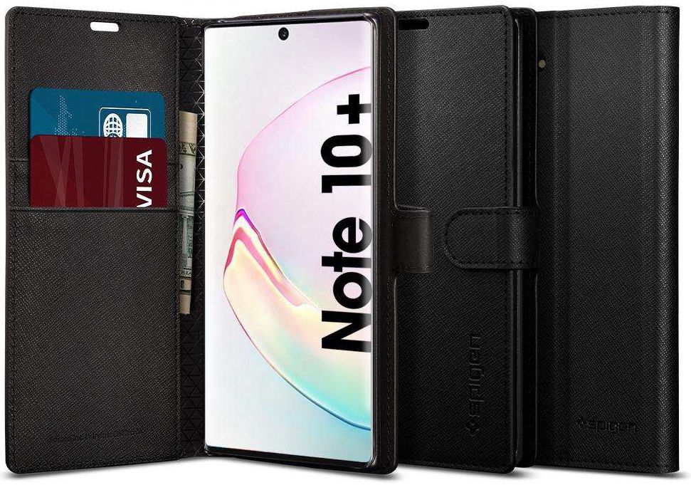 Spigen Wallet S Book Case Samsung Galaxy Note 10+ Zwart afbeelding 1