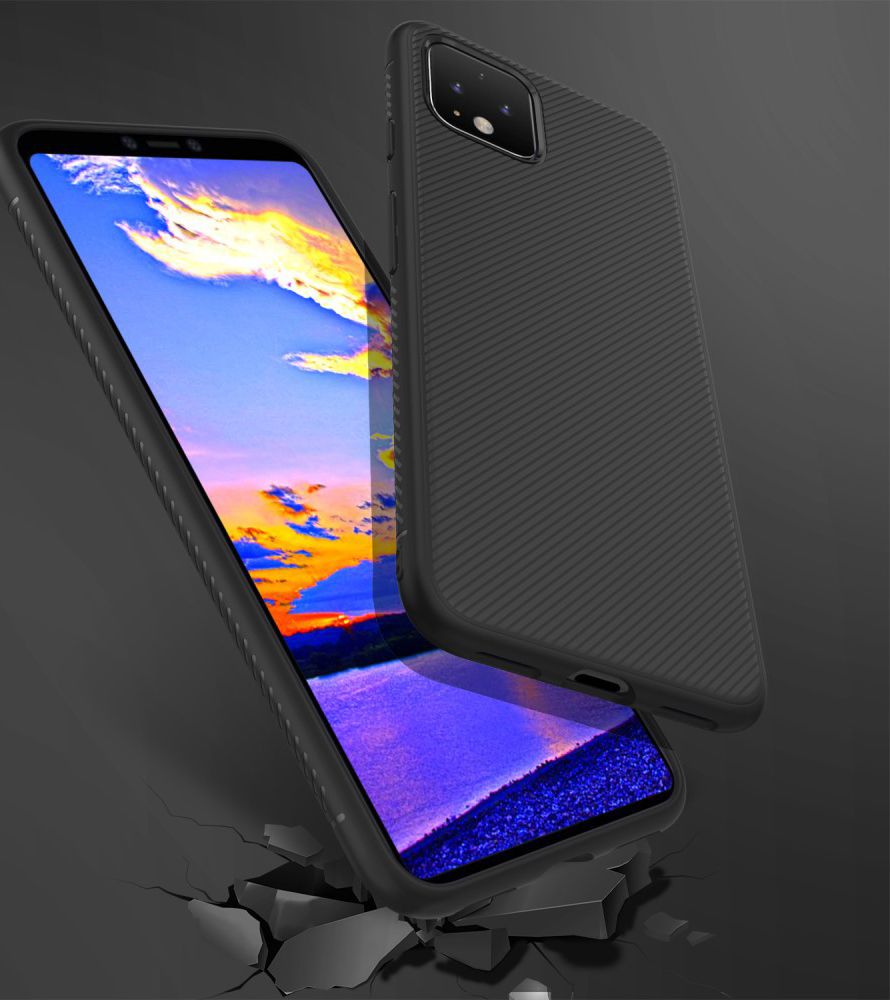 Google Pixel 4 Twill Slim Texture Back Cover Zwart afbeelding 8