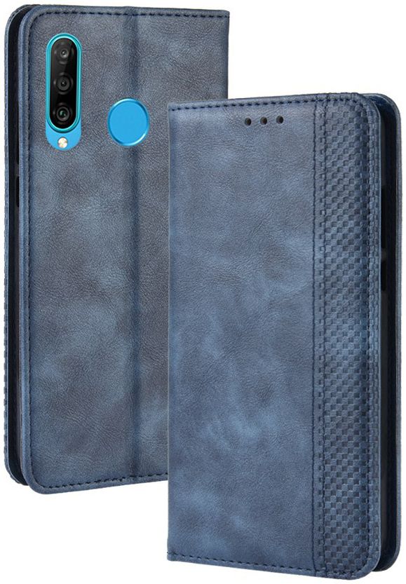 Honor 20 Lite Vintage Portemonnee Hoesje Blauw afbeelding 7