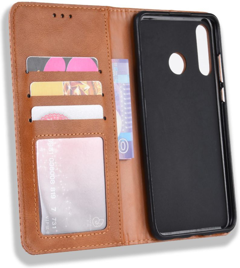 Honor 20 Lite Vintage Portemonnee Hoesje Bruin afbeelding 4