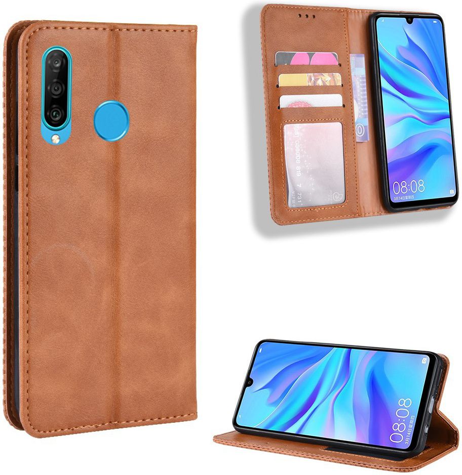 Honor 20 Lite Vintage Portemonnee Hoesje Bruin afbeelding 9