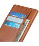 Motorola Moto E6s / E6 Plus Vintage Portemonnee Hoesje Drukknoop Bruin