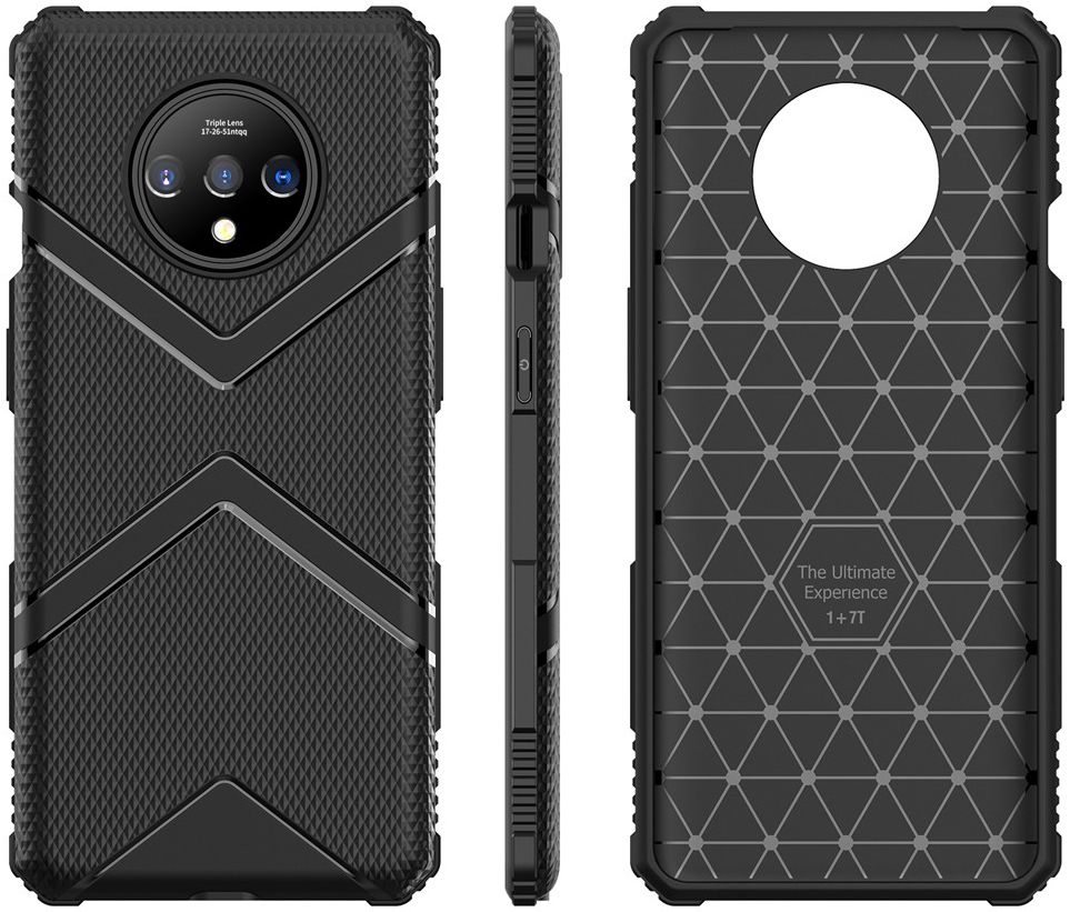 OnePlus 7T Armor Defence Hoesje Zwart afbeelding 4