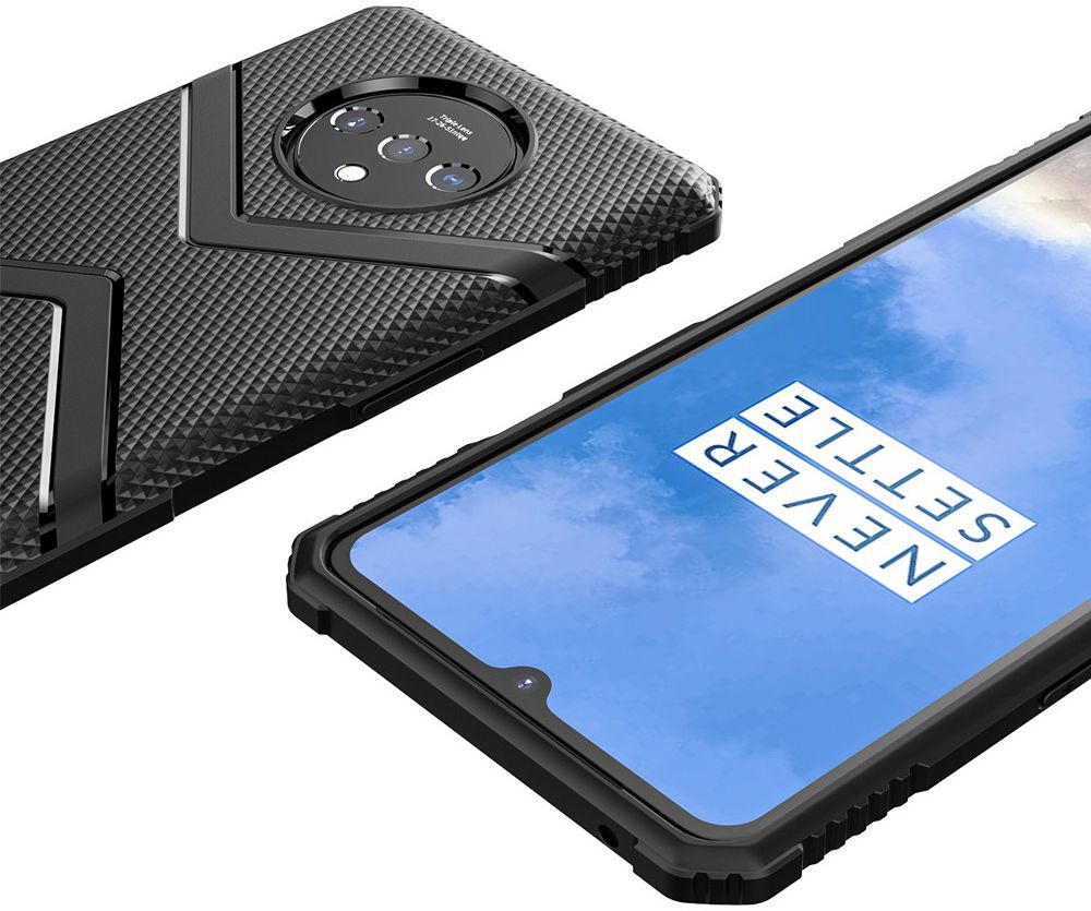 OnePlus 7T Armor Defence Hoesje Zwart afbeelding 10