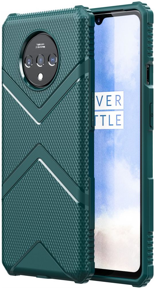 OnePlus 7T Armor Defence Hoesje Midnight Green afbeelding 1
