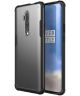 OnePlus 7T Pro Slim Fit Hybride Hoesje Transparant/Zwart