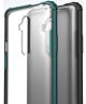 OnePlus 7T Pro Slim Fit Hybride Hoesje Transparant/Midnight Green