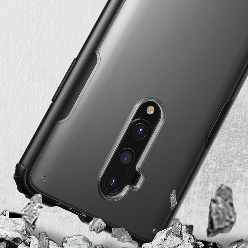 OnePlus 7T Pro Slim Fit Hybride Hoesje Transparant/Midnight Green afbeelding 4