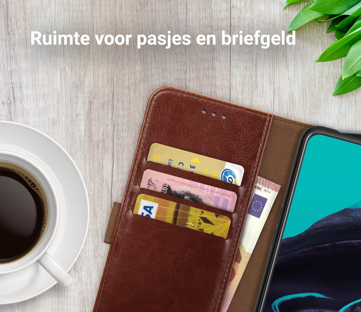 Rosso Element Oppo Reno2 Hoesje Book Cover Bruin afbeelding 8