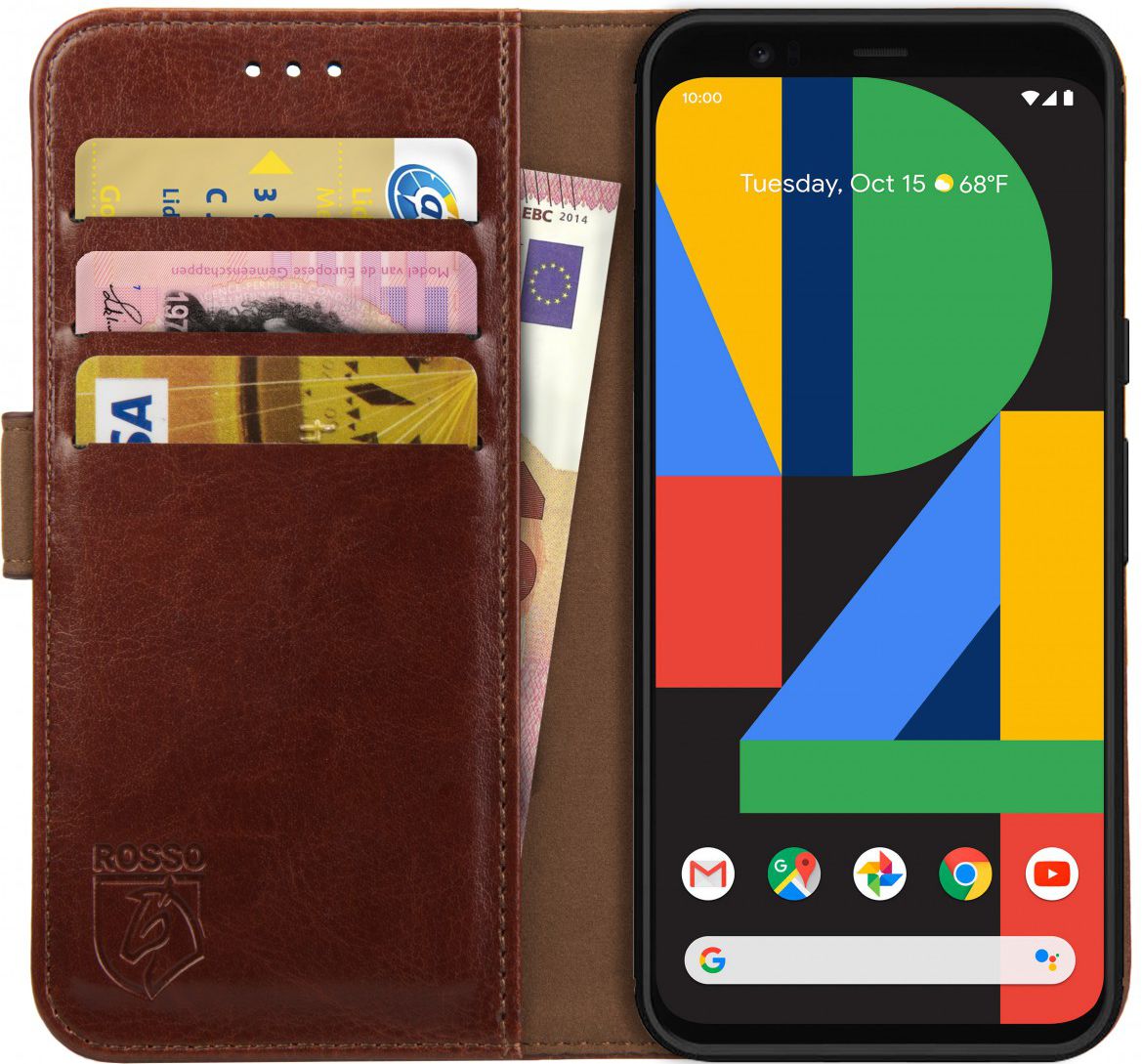 Rosso Element Google Pixel 4 Hoesje Book Cover Bruin afbeelding 1