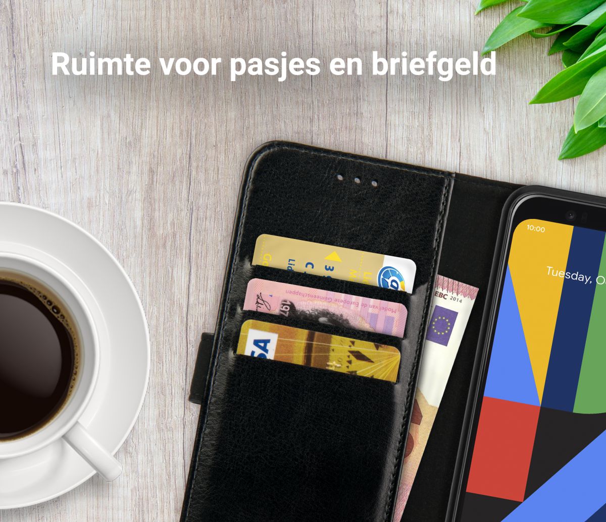 Rosso Element Google Pixel 4 XL Hoesje Book Cover Zwart afbeelding 8