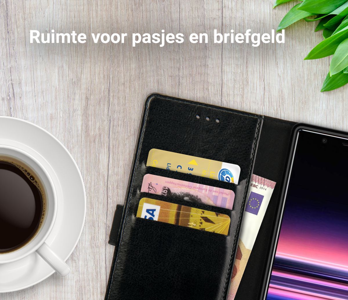 Rosso Element Sony Xperia 5 Hoesje Book Cover Zwart afbeelding 8