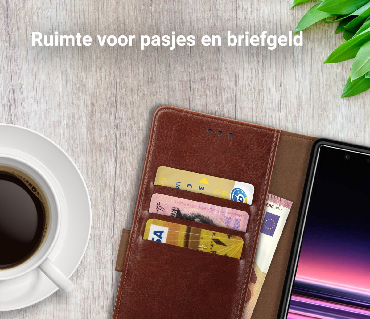 Rosso Element Sony Xperia 5 Hoesje Book Cover Bruin afbeelding 8