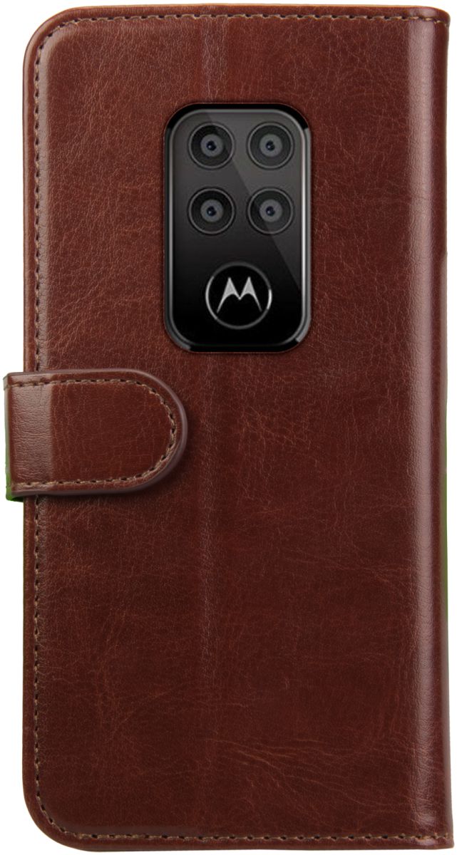 Rosso Element Motorola One Zoom Hoesje Book Cover Bruin afbeelding 2