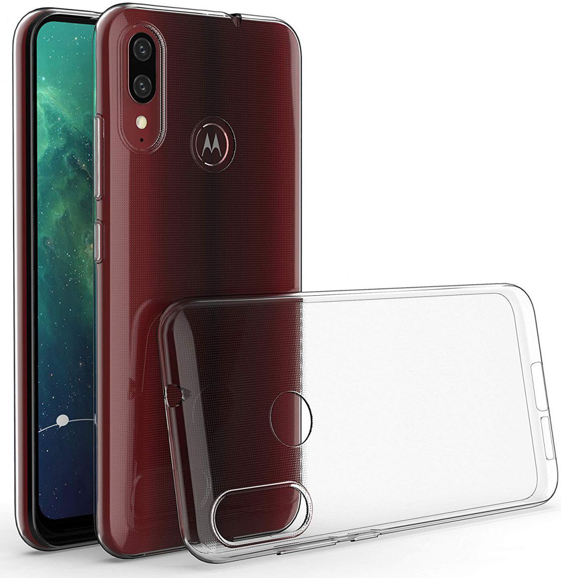 Motorola Moto E6s / E6 Plus Hoesje Dun TPU Transparant afbeelding 6
