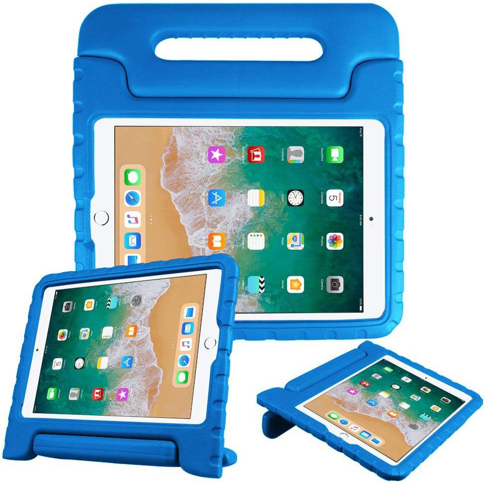iPad 10.2 2019 / 2020 / 2021 Kinder Tablethoes met Handvat Blauw afbeelding 1