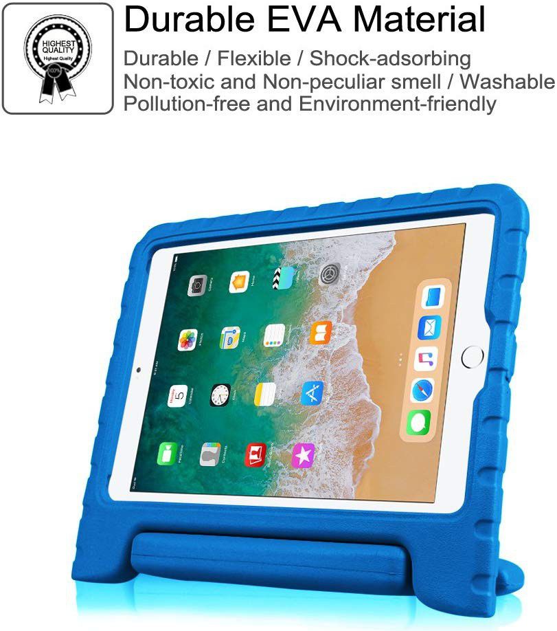 iPad 10.2 2019 / 2020 / 2021 Kinder Tablethoes met Handvat Blauw afbeelding 6