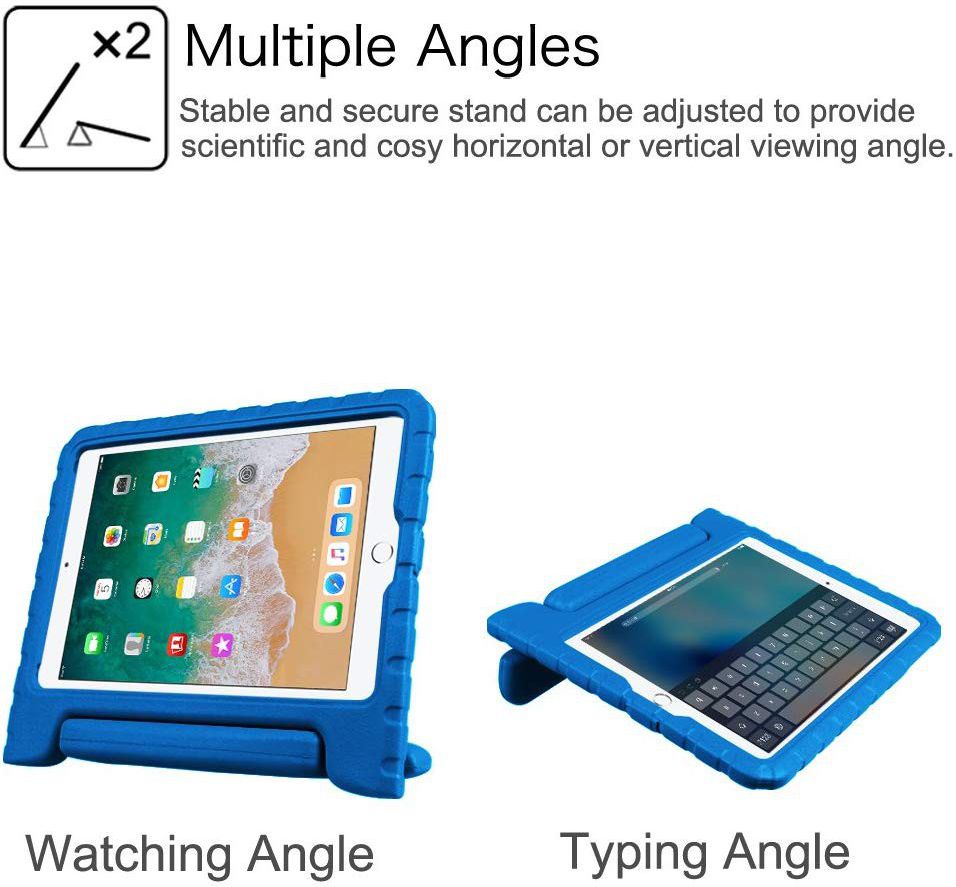 iPad 10.2 2019 / 2020 / 2021 Kinder Tablethoes met Handvat Blauw afbeelding 7
