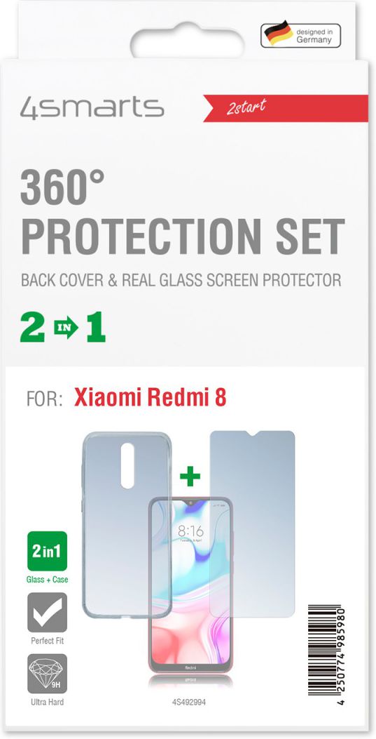 4smarts 360° Protection Cover Xiaomi Redmi 8 Transparant afbeelding 2