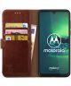 Rosso Element Motorola Moto G8 Plus Hoesje Book Cover Bruin