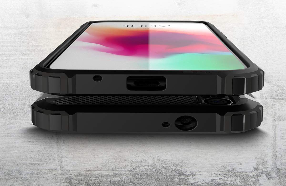 Motorola One Macro Hybride Hoesje Zwart afbeelding 7