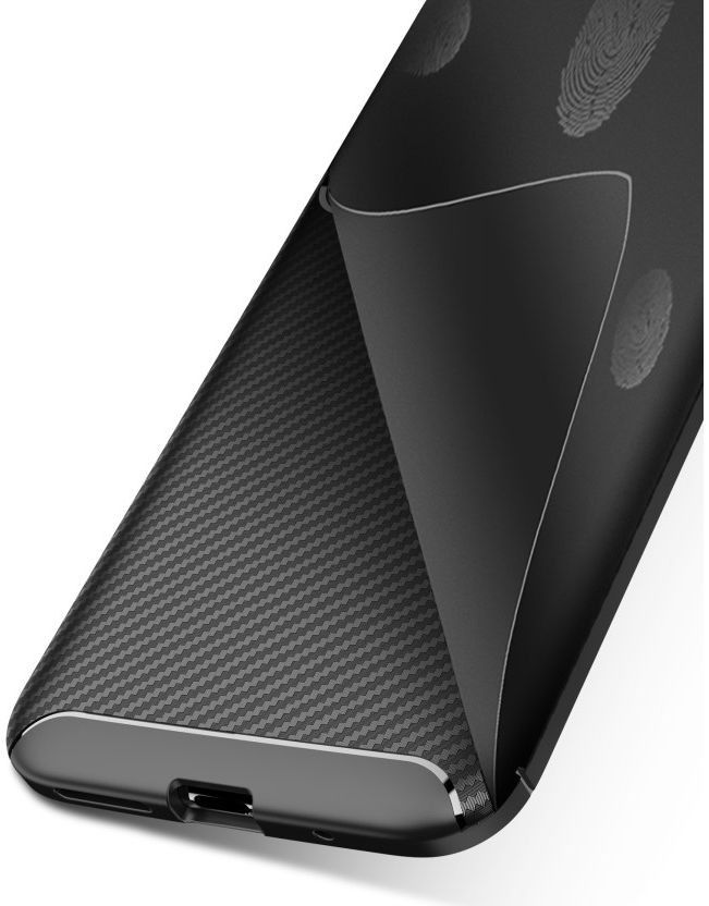 Motorola Moto G8 Plus Siliconen Carbon Hoesje Zwart afbeelding 9