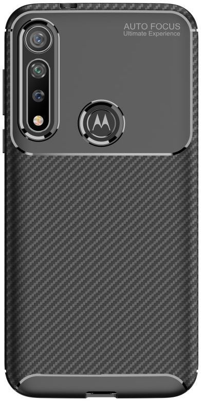 Motorola Moto G8 Plus Siliconen Carbon Hoesje Zwart afbeelding 10