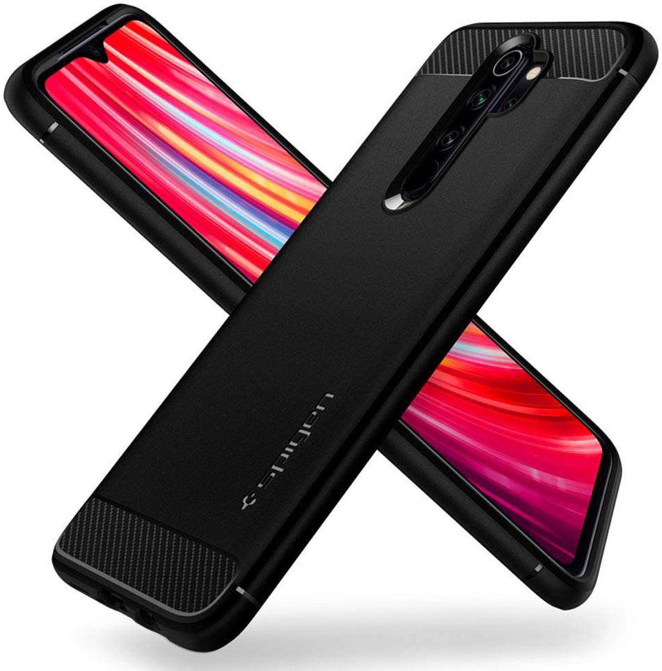 Spigen Rugged Armor Xiaomi Redmi Note 8 Pro Hoesje Zwart afbeelding 2