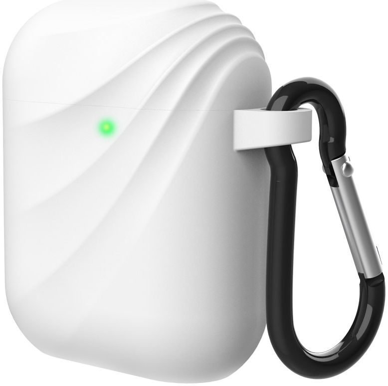 Apple AirPods Wervelwind Siliconen Hoesje Wit afbeelding 1