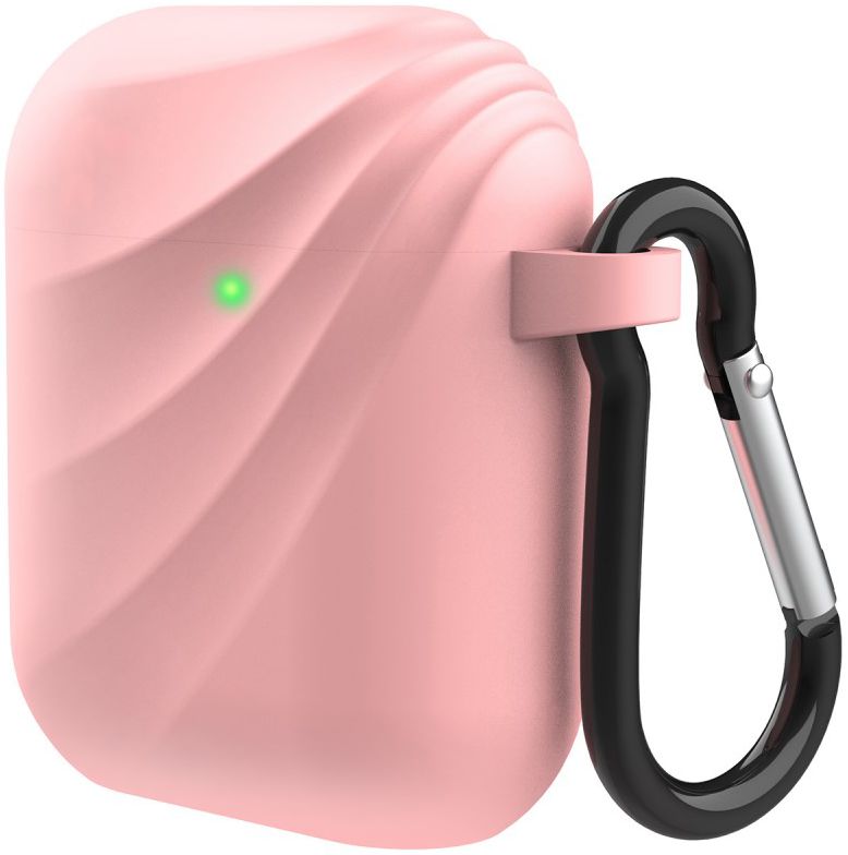 Apple AirPods Wervelwind Siliconen Hoesje Roze afbeelding 1