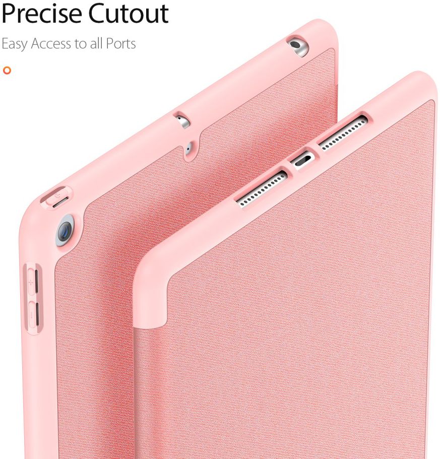 Dux Ducis Apple iPad 10.2 2019 / 2020 / 2021 Tri-fold Hoes Roze Goud afbeelding 8
